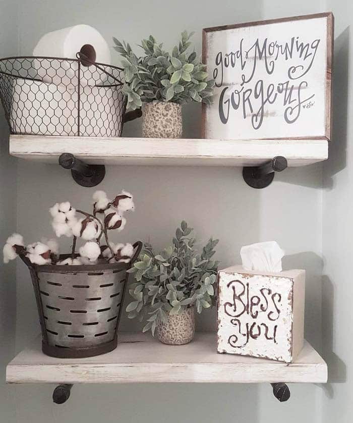 Industrial Farmhouse Mounted Shelves