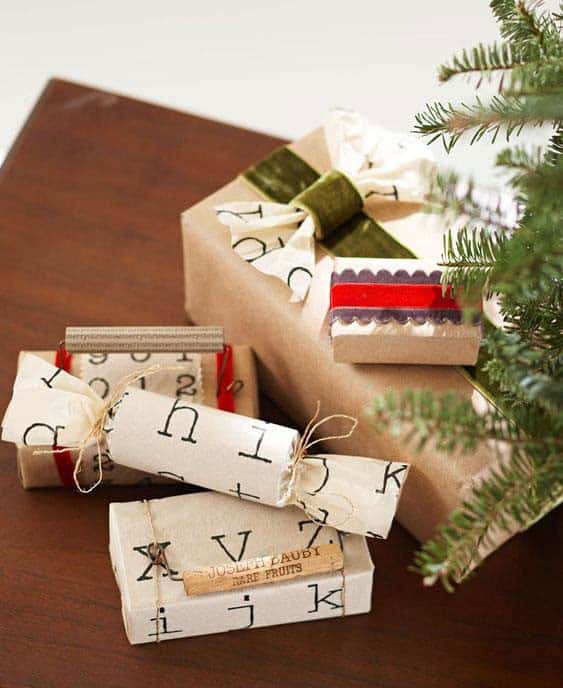 Wrap Presents with a Typewriter Letter Paper