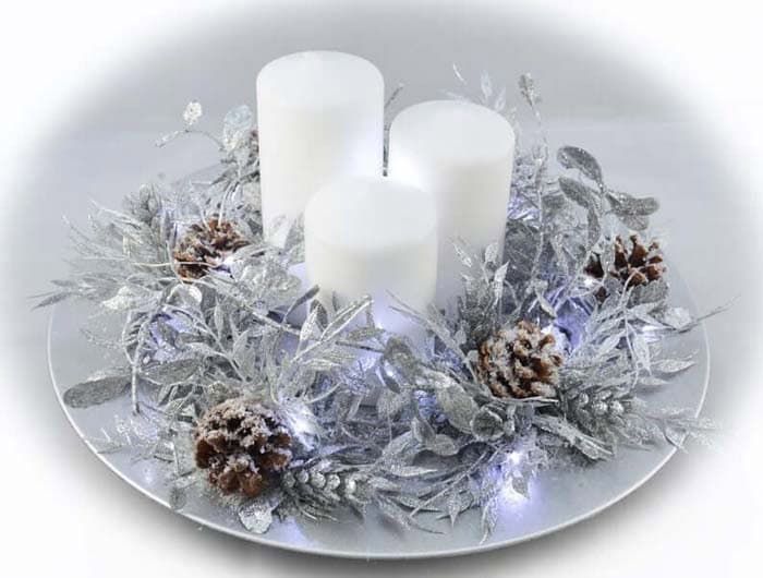 Illuminate Your Décor with a Glowing Wreath Candle Plate