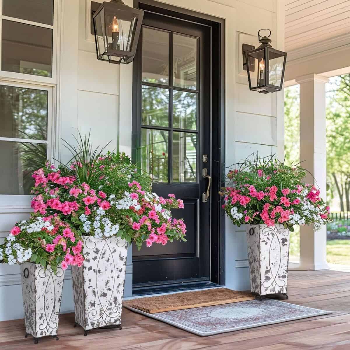 Metal Pots With A Paint Decoration