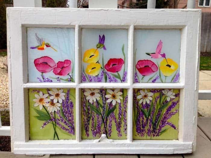 Transform an Old Window into a Piece of Outdoor Art