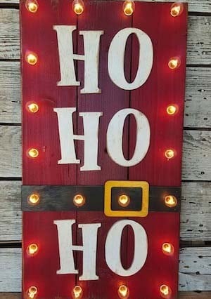 Welcome Guests with a Lighted Christmas Sign