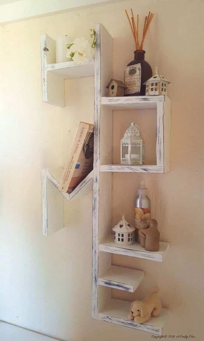 Distress Bookshelf for Rustic Touch