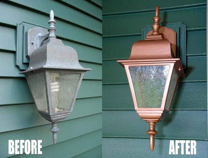 Thrifty Exterior Light Makeover