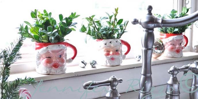 Cheeky Santa Mug Planters