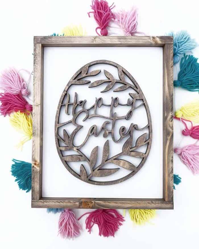 Laser Cut Easter Egg Wall Décor