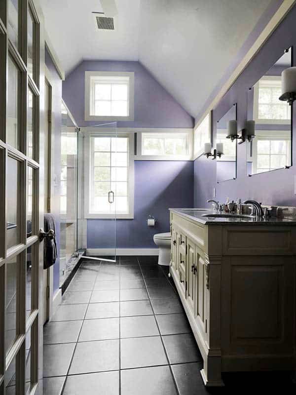 Uplift Your Tiny Bathroom with Light Purple Decor