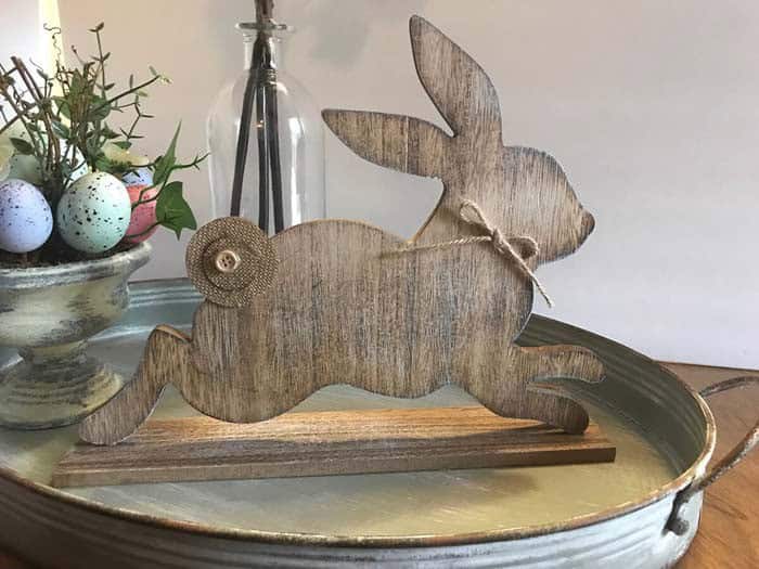 Standing Wood Bunny Display