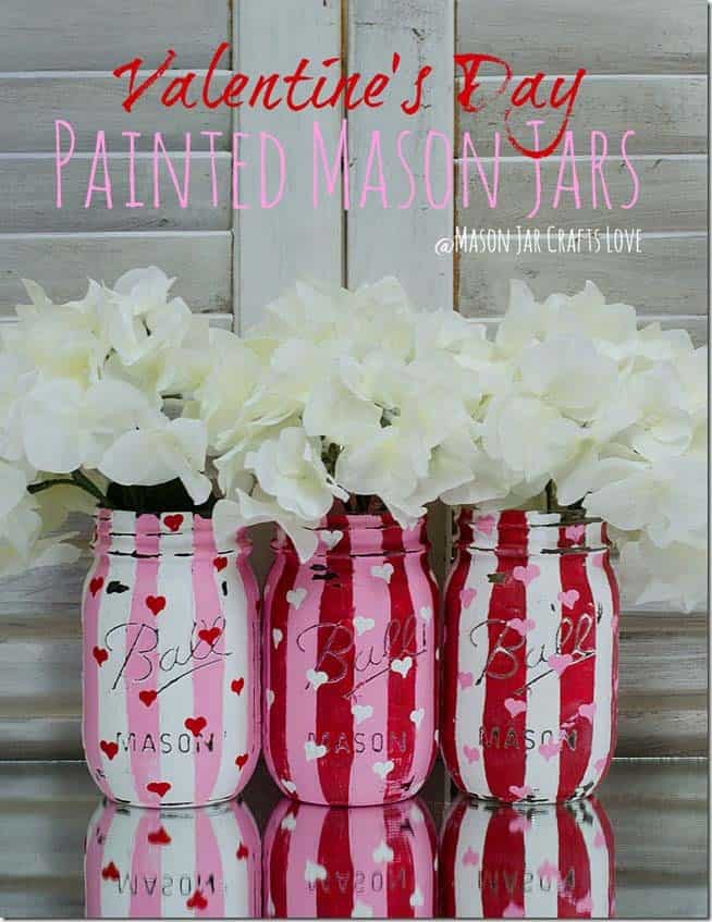 Paint Mason Jar Flower Planters with Light Colors