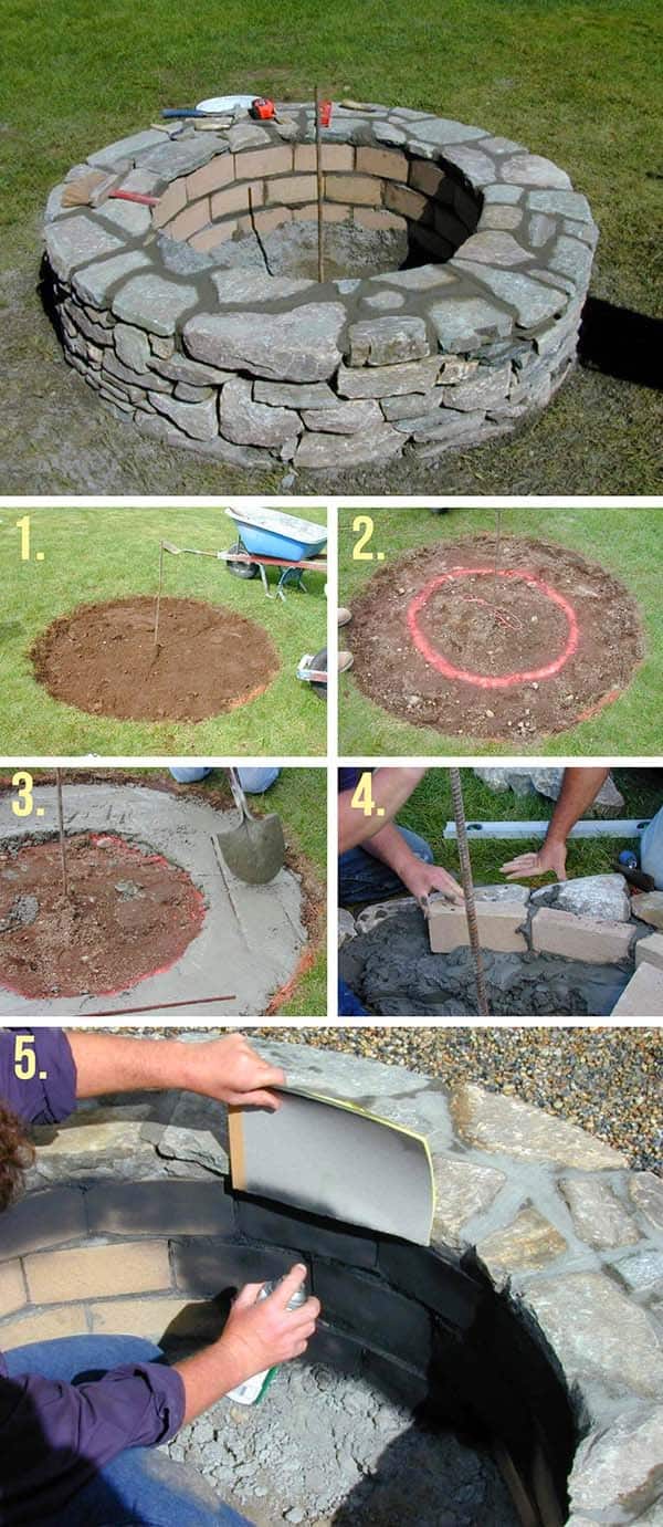 Rocks and Stones Fire Pit Ideas