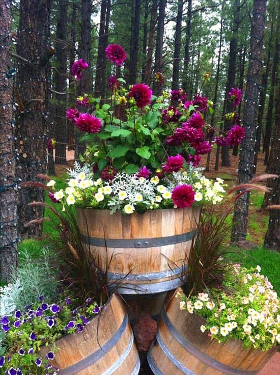 Get Creative with a Pyramid Wine Barrel Planter