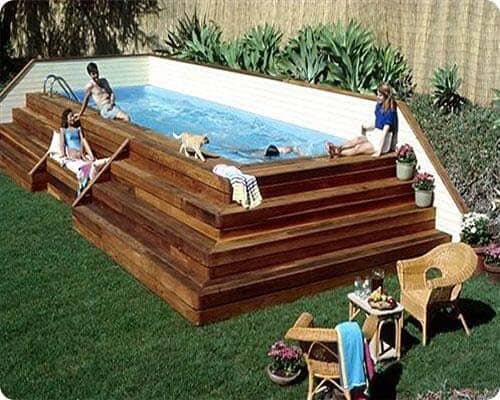 Create a Functional Above-Ground Pool with Terraced Deck