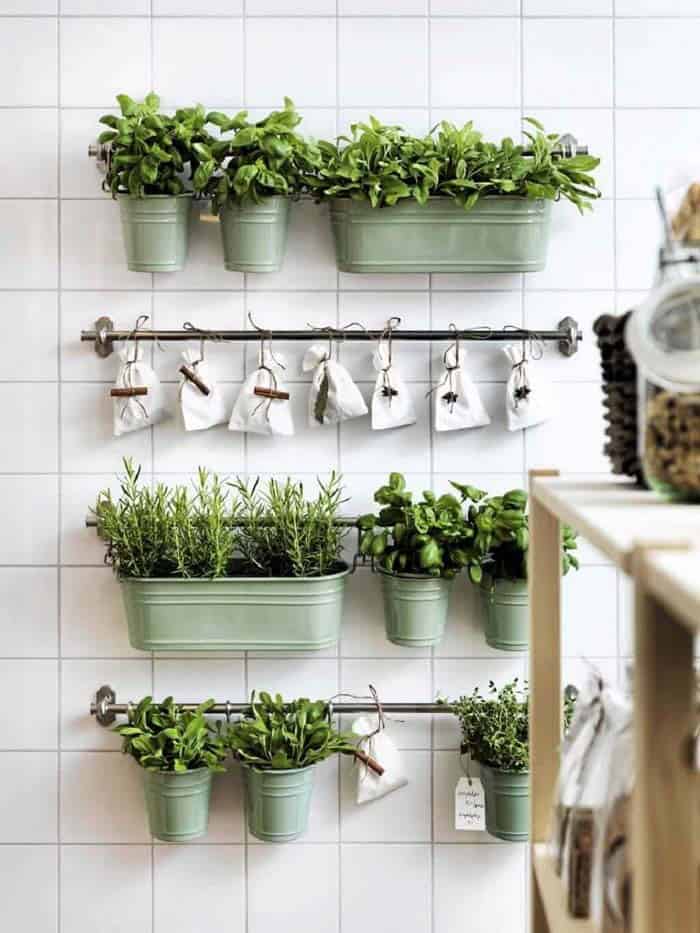 Hanging Bucket Wall Mounted Herb Garden