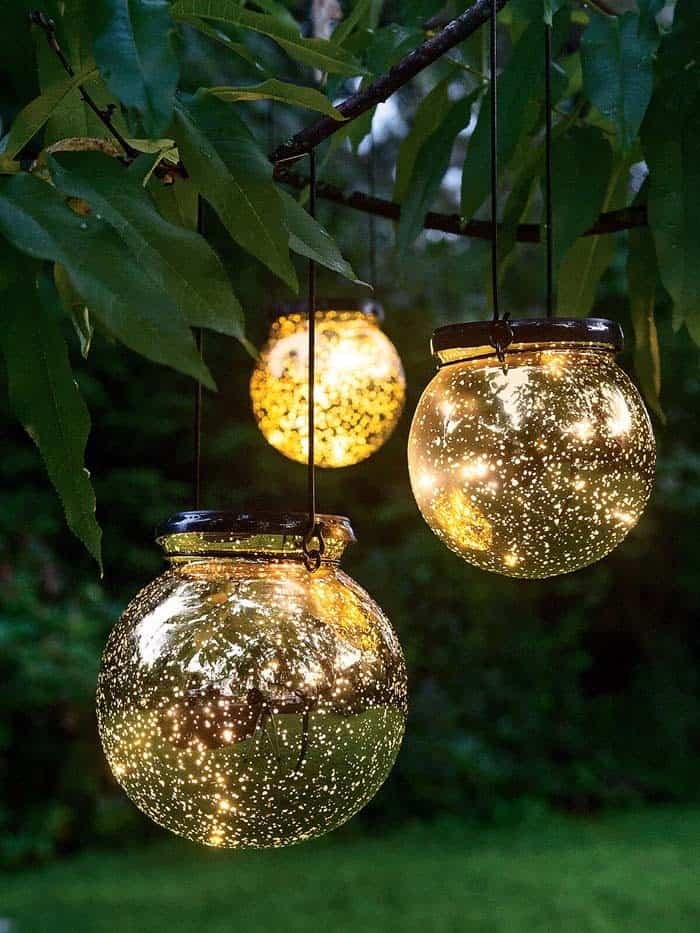 Hanging Glass Fairy Light Holders