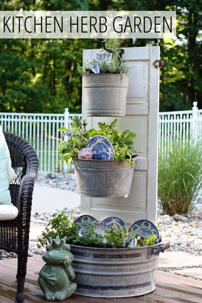 Attach Hooks For A Hanging Herb Garden