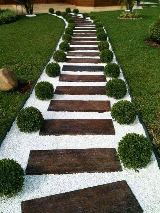 Garden Path In A Gravel Bed