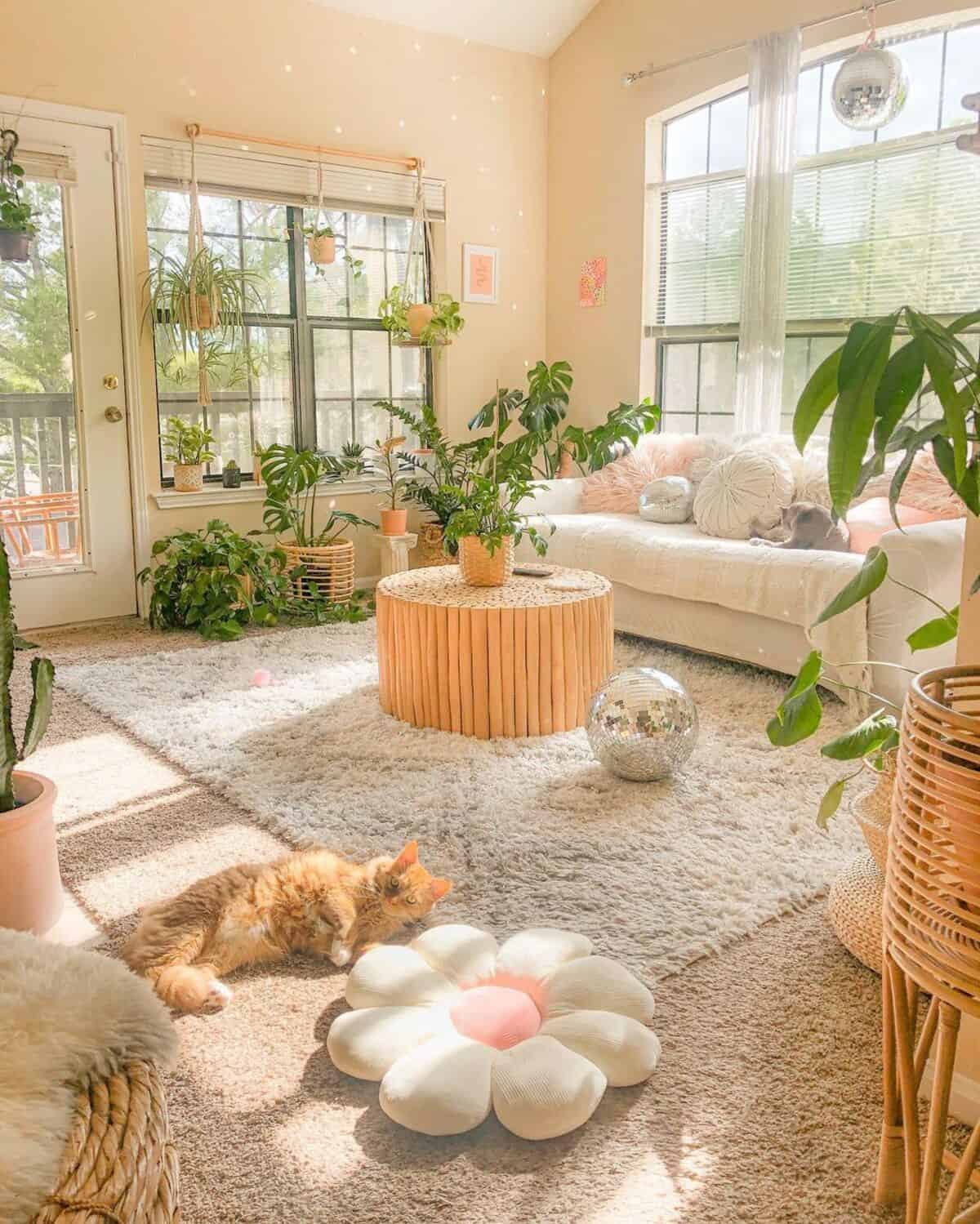 Neutral Boho Living Room