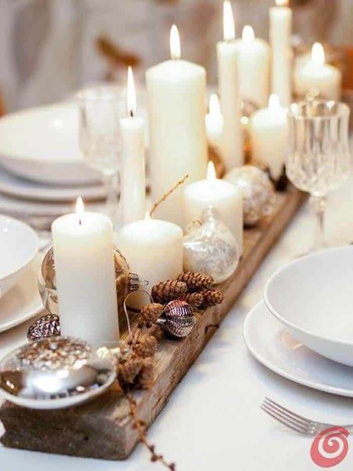 Wooden Board Centerpiece