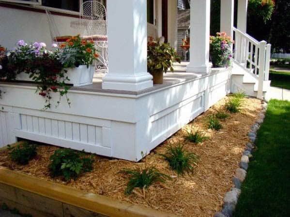 Traditional Deck With Wood Panel Skirting