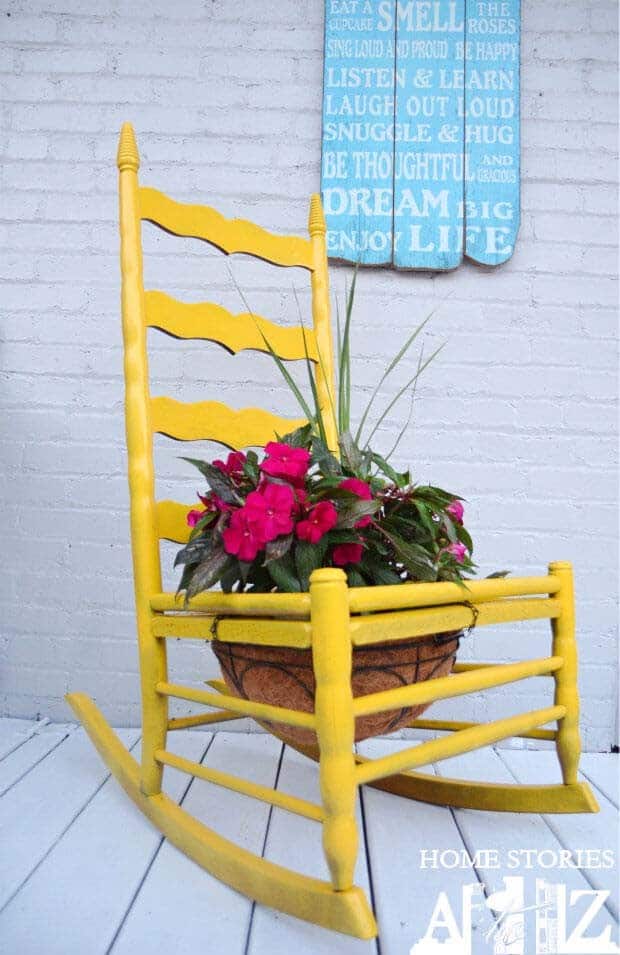 Give Your Planter an Adorable Rocking Chair