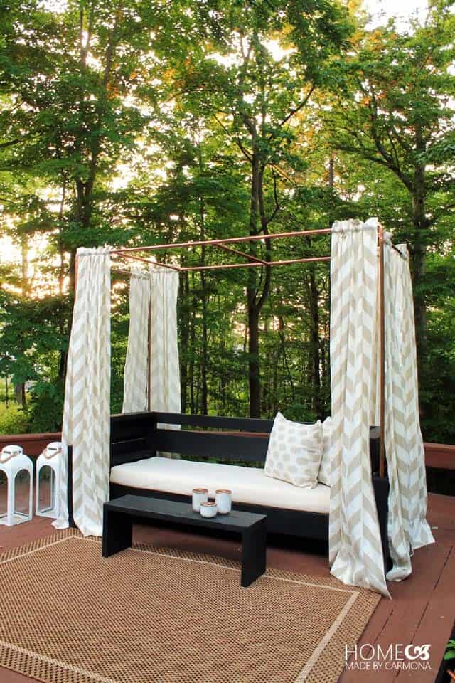 Curtained Canopy For Privacy