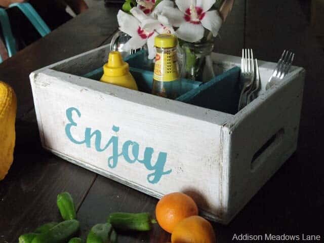 Sectioned Crate Makes Perfect Utensil Organizer