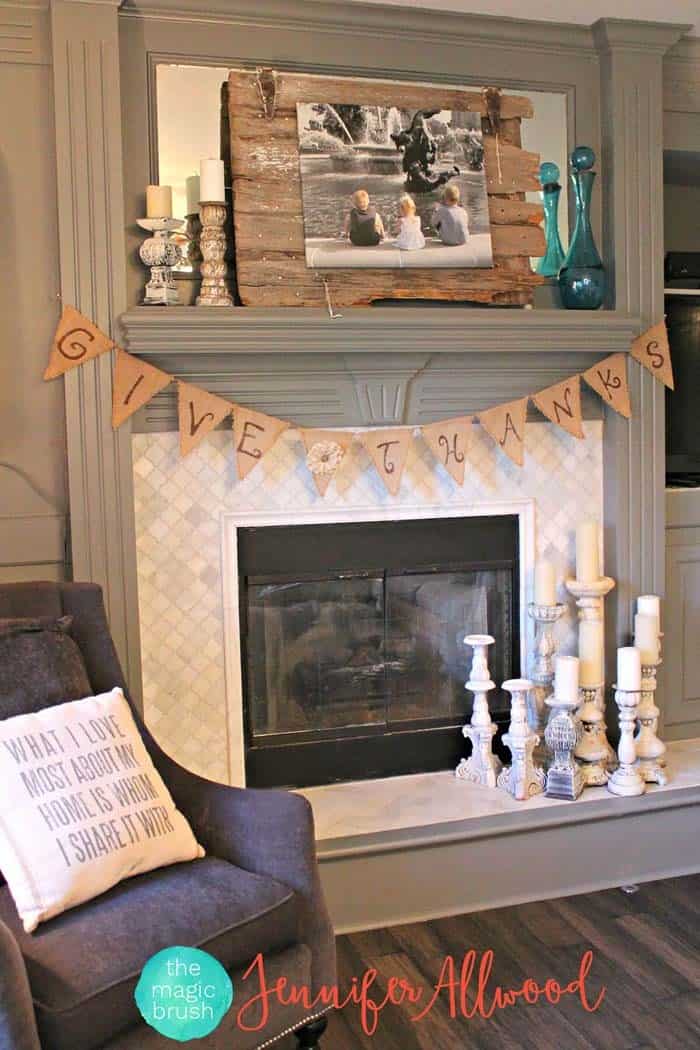 Create a Rustic Atmosphere with Fall Mantel Decor