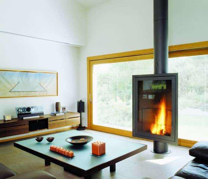 Modern Flat Fireplace Screen