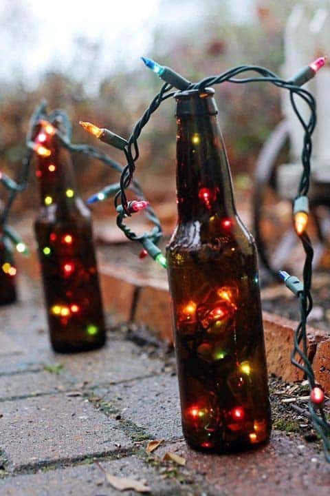 Transform Beer Bottles into Stylish Christmas Lights