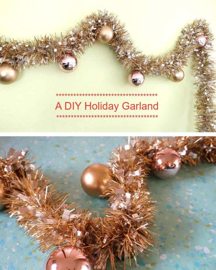 Twinkling Tinsel And Ornament Garland