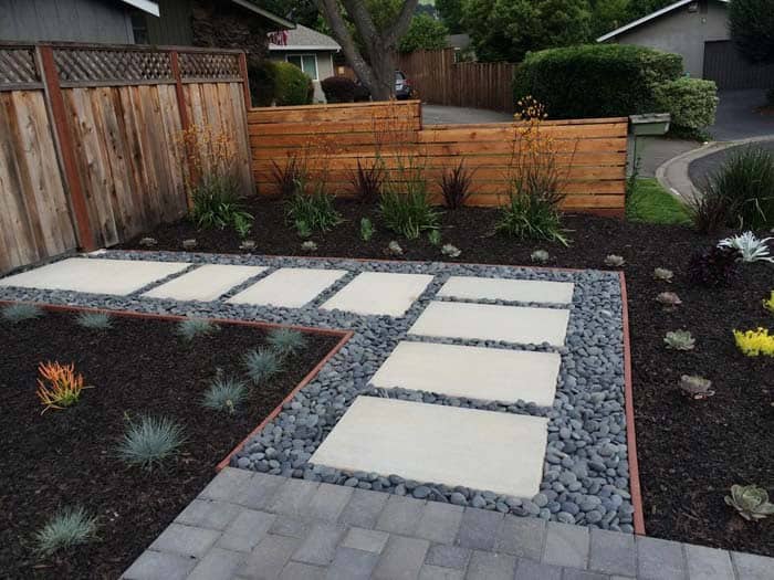 Build a Modern Landscape with Stepping Stones and Pebbles