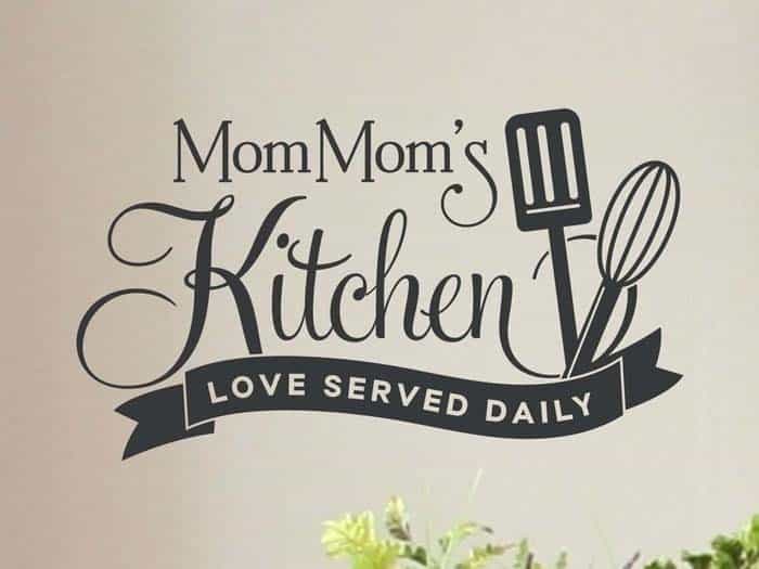 Personalized Kitchen Vinyl Wall Sticker