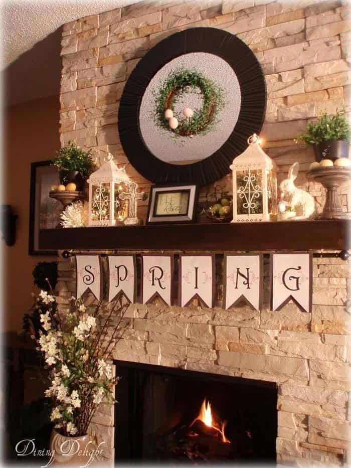 Brighten A Mantel With Spring Themed Décor