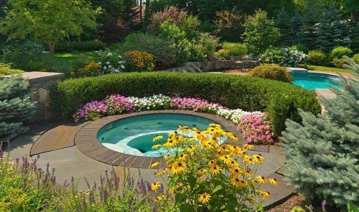 Separate Your Backyard Pools with Wildflower Privacy Screens