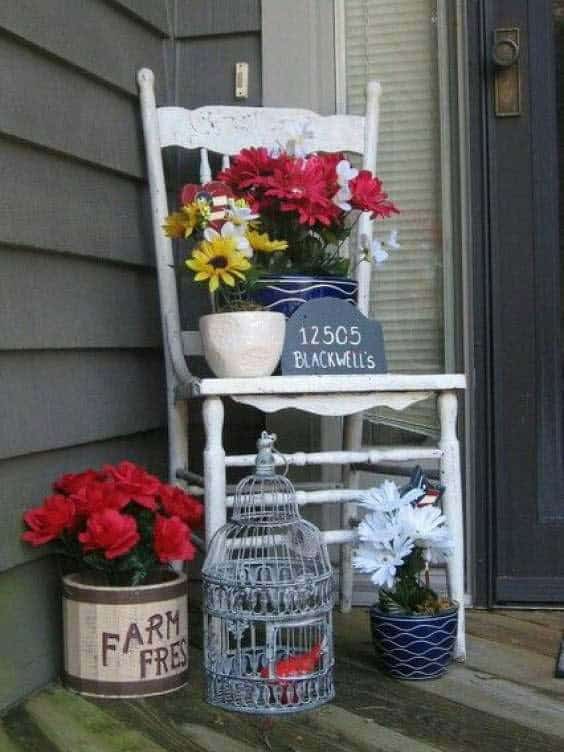 Spruce Up Your Porch for Easter with an Antique Chair