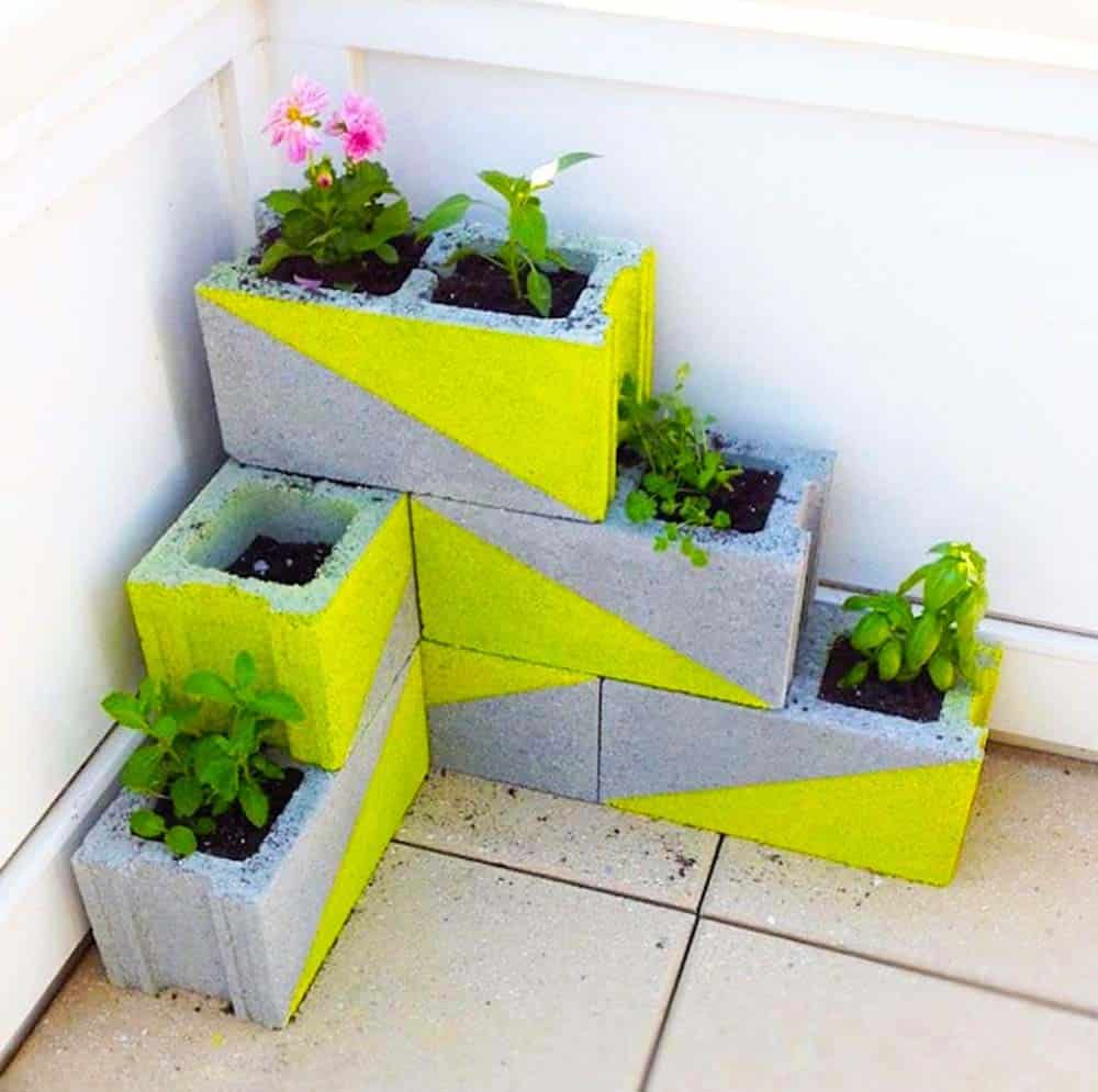 Neon Block Planters