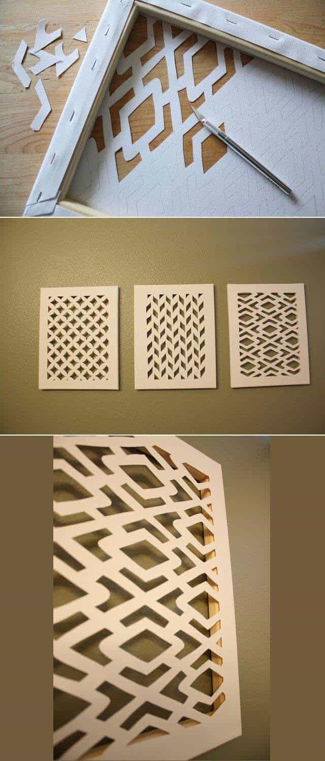 Paper Cut Art On Canvas