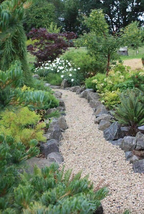 Dry Creek With Pea Gravel