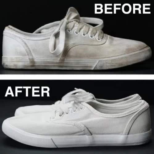 Clean Sneakers with Baking Soda and Hydrogen Peroxide