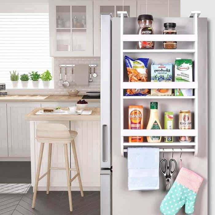 Cabinet Organizers for Refrigerator-Mounted Wire Storage