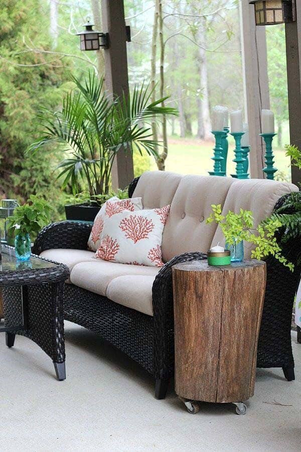 Elevate Your Porch with Wicker-Inspired Design