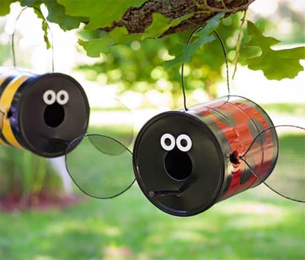 Upcycle Tin Cans into Creative Bird Feeders