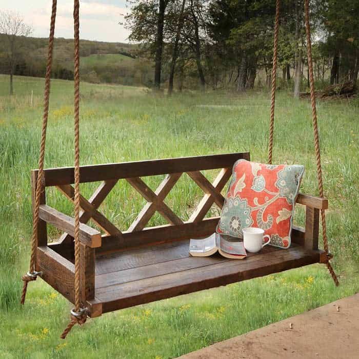 Create a Relaxing Patio Retreat with a Wooden Swing