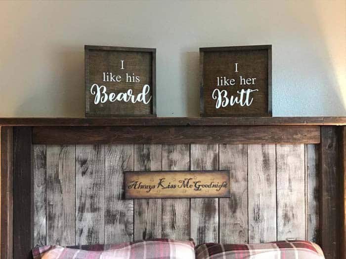 Introduce Fun Framed Messages Over Headboard