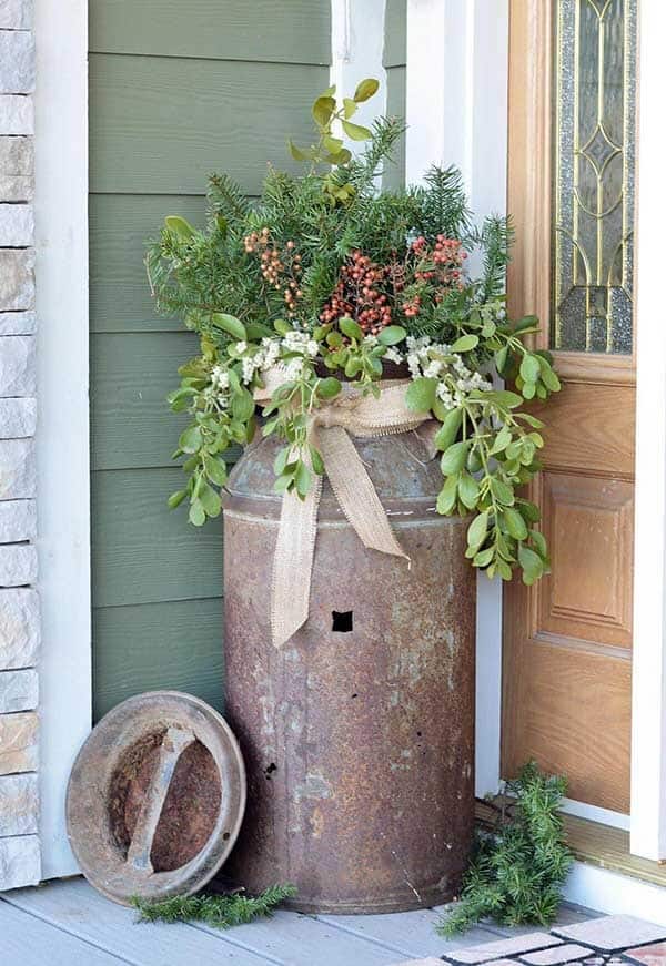 Add Colorful Character to Your Porch with a Milk Pail Planter