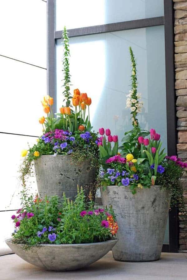 Modern Concrete Flower Planters