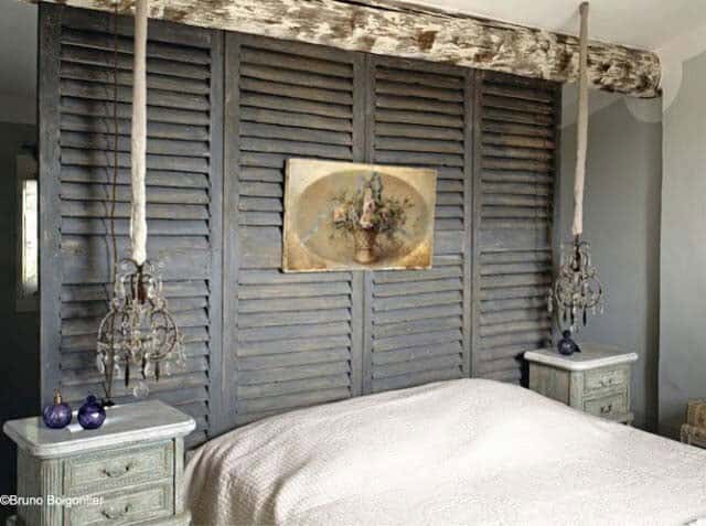 Repurpose Shutters Into a Space Divider or Headboard