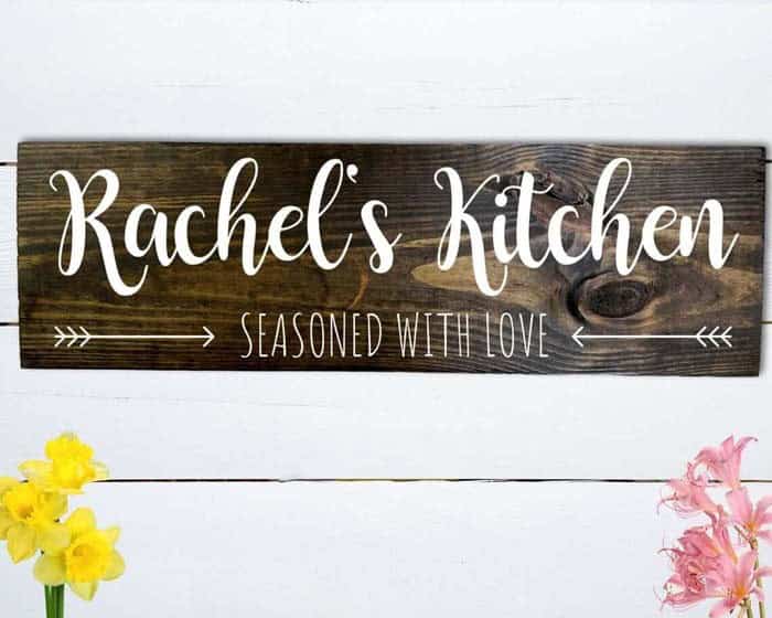 Individualized Farmhouse Kitchen Sign