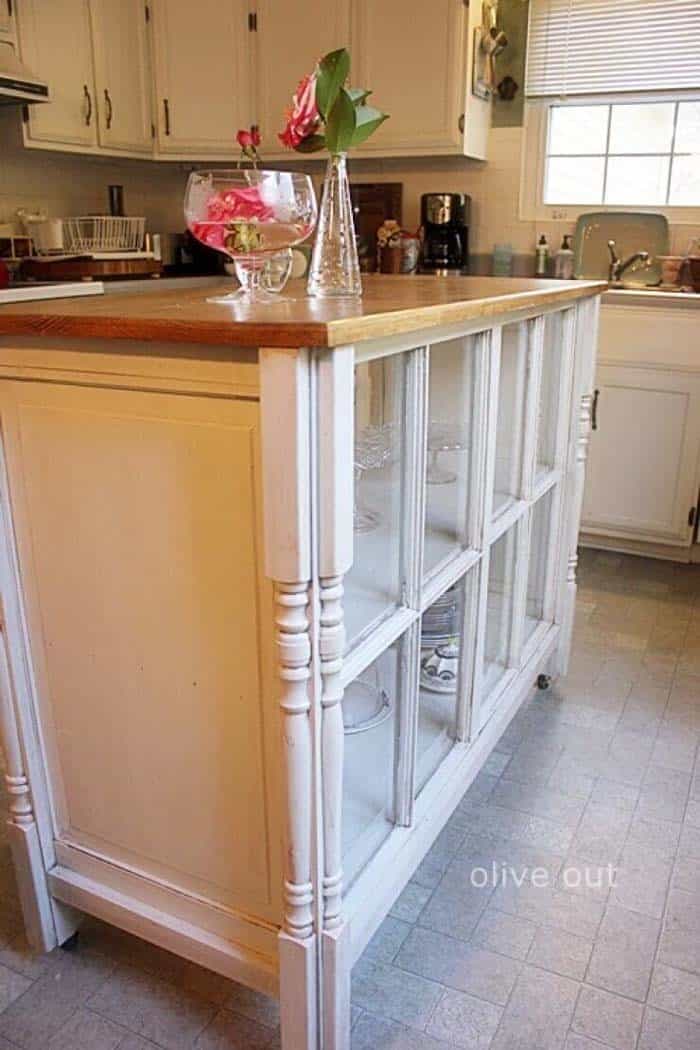 Add Display Areas to Kitchen Island