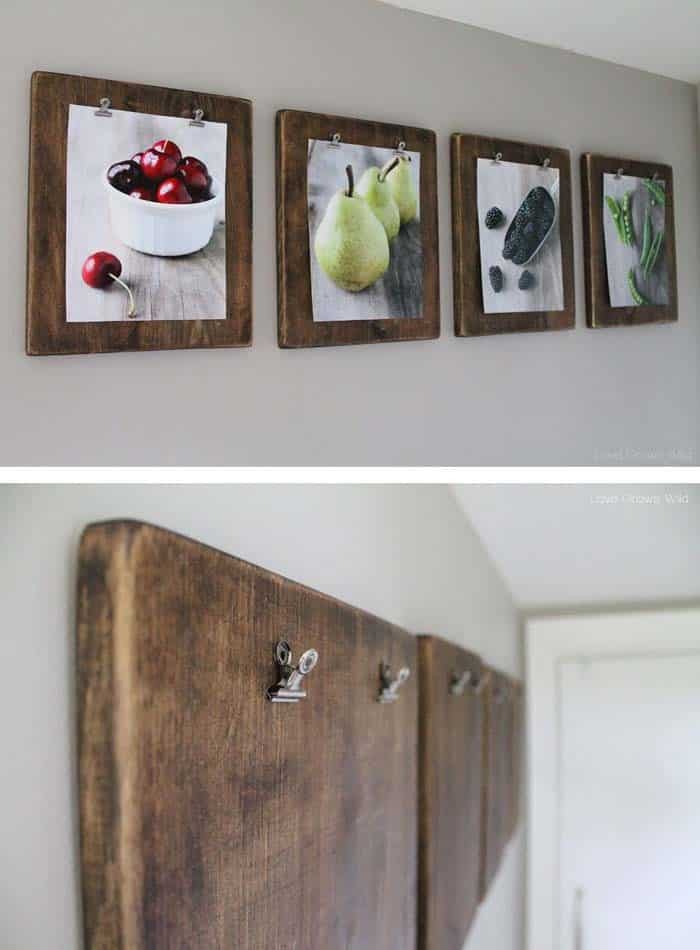 Rotate Art With Rustic Clipboards